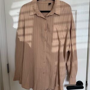 SHEIN Textured Beige Blouse